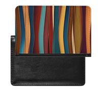 Colorful Stripes Passport Holder & Travel Wallet Passport Cover Protector Essentials with Credit Card Slots