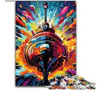 Colorful Submarine 1000-Piece Jigsaw Puzzle Puzzles for Adults for Mother'S Day, Birthdays, Christmas 26x38cm
