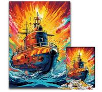 Colorful Submarine 1000 Piece Jigsaw Puzzles for Adults Puzzles for Adults Ideal for Lover, Perfect Christmas, New Year, Valentine's Gift 50x75CM/19.68x29.52inch