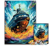 Colorful Submarine 1000 Piece Jigsaw Puzzles for Adults Wooden Jigsaw Relaxing Entertainment, Home Decor 50x75CM/19.68x29.52inch