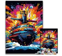 Colorful Submarine 1000 Pieces Puzzle Gifts Wooden Puzzles Interactive Family Game, DIY Home Decor, Brain Teaser Gift 50x75CM/19.68x29.52inch