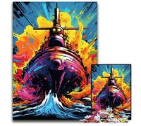 Colorful Submarine Puzzles 1000 Pieces for Adults Jigsaw Puzzles for Adults Brain Challenge Gift, Educational Activity for Teenagers 50x75CM/19.68x29.52inch