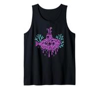 Colorful Submarine - Vintage Undersea Boat Submarine Lover Tank Top