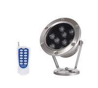Colorful Submersible LED Light - Outdoor Spotlight, 12V/24V Color Changing Pond Lamp with Remote Control, Low Voltage RGB IP68 Underwater Light, for rockeries, Pools, Fountains