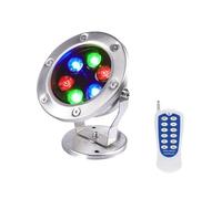 Colorful Submersible LED Light - Outdoor Spotlight, 12V/24V Color Changing Pond Lamp with Remote Control, Low Voltage RGB IP68 Underwater Light, for rockeries, Pools, Fountains