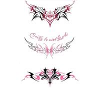 Colorful Succubus Tattoo Stickers, Waterproof, Long-Lasting, For Women, Suitable For Covering Scars On The Chest And Abdomen. 28 * 16cm A245
