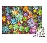 Colorful Succulent Plants Jigsaw Puzzles for Adults 1000 Pieces Impossible PuzzleDense Colorful Succulents Jigsaw Puzzles for Adults Adult Puzzle Difficult Jigsaw Puzzle Challenging
