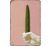 Colorful Succulent Print Gay Cowboy Wall Art Funny Erotic Cactus Phallic Photography Modern Decor Plant Printable Novelty Hot Coffee Metal Tin Signs Retro Plate Desserts Shop Cafe Decor 8"x12"