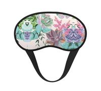 Colorful Succulent Print Sleep Eye Mask Light Blocking Soft and Comfortable Night Eye Blinder for Women Men for Sleeping Travel Night Shift