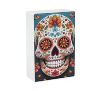 Colorful Sugar Skull Cigarette Case Portable Novelty Cigarette Packing Box Crush Proof Waterproof Cigarette Box Novelty Gifts for Friend