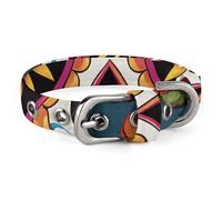 Colorful Sugar Skull Dog Collar Adjustable Soft and Comfortable Puppy Collars with Metal Buckle Pet Collar for Small Medium Pet