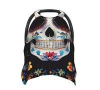 Colorful Sugar Skull Flower Baby Car Seat Cover Soft Baby Nursing Cover Infant Carseat Stroller Cover for Girls and Boys