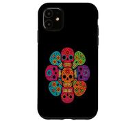 Colorful Sugar Skull Mandala Art Case for iPhone 11