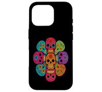 Colorful Sugar Skull Mandala Art Case for iPhone 16 Pro