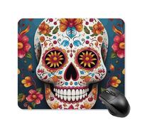 Colorful Sugar Skull Square Mouse Pad Portable Computer Mousepad with Non-Slip Rubber Base 25 * 30cm Ultra-Thin Gaming Mouse Mat for Computer Laptop Office Desk Accessories
