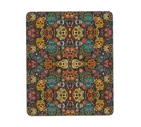 Colorful Sugar Skulls Desk Pad, Washable for Office/Gaming/Writing, Rubber Base, Polyester Surface
