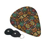 Colorful Sugar Skulls Guitar Picks, 6 Pack Includes Thin(.46mm), Medium(.71mm) & Heavy Gauges(.96mm) Suitable For Guitar, Ukulele, Etc.