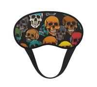 Colorful Sugar Skulls Print Comfort Eye Mask for Sleeping Light Blocking Nap for Travel Yoga Camping Night Rest