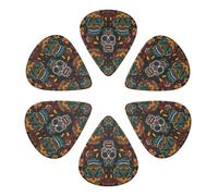 Colorful Sugar Skulls Printed Guitar Picks Plectrum,Guitar accessories,6pcs 0.46mm