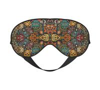 Colorful Sugar Skulls Printing All-Occasion Comfort Cover, Blocks Light Eye Mask, Ideal for Camping,Shifts,Blocks Light Well