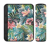 Colorful Summer Hawaiian Flowers 2 Pack car seat Shoulder Strap Pads, Release Stress to Your Neck and Shoulders, car Seatbelt Cover for Van