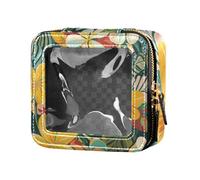 Colorful Summer Hawaiian Flowers Cosmetic Bags Organizer Cosmetic Bags Portable Make Up Organizer for Women
