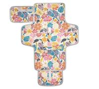 Colorful Summer Hawaiian Flowers Reusable Diaper Changing mat with Tissue Pocket Portable Baby Changing pad Infant Travel Station Kit cambiador de pa?ales para Bebes