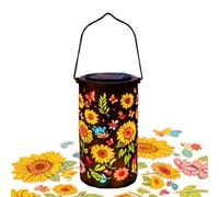 Colorful Sunflower Glow Solar Garden Lantern | 2026 Waterproof Outdoor Solar Powered Hanging Light - for Yard Patio Porch Pathway Walkway Indoor Home Women Mom Birthday Housewarming