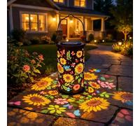 Colorful Sunflower Glow Solar Garden Lantern,Shadow Light Waterproof Outdoor Light Solar Powered for Night Pathway Lawn Garden Yard Night Decor (2pcs)