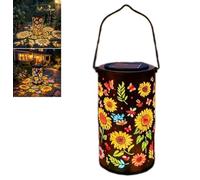 Colorful Sunflower Glow Solar Garden Lantern, Waterproof Outdoor Solar Powered Hanging Light for Garden,Colorful Solar Lanterns Outdoor Waterproof, for Patio Pathway(Color)