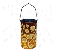 Colorful Sunflower Solar Garden Lantern - 2026 Outdoor Waterproof IP55 Metal Light | Decorative Glowing Solar Lantern Farmhouse Elegance | Pathway Porch Patio Yard - Mother Grandmother Gift