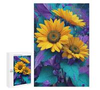 Colorful Sunflowers Art Print Puzzle 1000 Teile Schwer Puzzle Spielzeug Lernspiel Impossible Herausforderungsspielzeug Für Erwachsene Kinder 1000 PCS