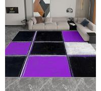 Colorful Super Soft Area Rugs for Bedroom, Geometric Squares Printed Rugs Living Room 160 x 230 cm - Non Slip Abstract Kids Carpet for Bedroom Playroom Nursery Dining Room Easy Care
