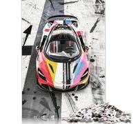Colorful Supercar Jigsaw Puzzles Puzzle for Adults Kids. 1000 Pieces Great Gifts Challenge Toy Educational Game Home Decoration for Educational Games Gifts 1000pcs (40x28cm)