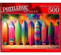 Colorful Surfboards - 500 Pieces Deluxe Jigsaw Puzzle for Adults 16 +