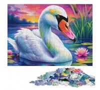 Colorful Swan Pop Art Illustration Jigsaw Puzzle for Adults, 1000 Pieces | For gifting: Jigsaw Puzzle - hands-on indoor leisure during indoor leisure.