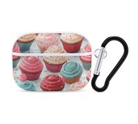 Colorful Sweet Lollipop Cupcake Donut Case Cover with Keychain Shockproof Hard Shell Protective Case for 2nd/1st Generation Case for Women Men Bluetooth Earbuds Case