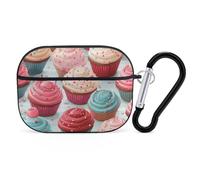 Colorful Sweet Lollipop Cupcake Donut Case Cover with Keychain Shockproof Hard Shell Protective Case for 2nd/1st Generation Case for Women Men Bluetooth Earbuds Case