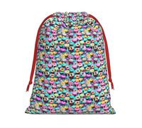 Colorful Sweet Lollipop Cupcake Donut Print Drawstring Gift Reusable Pouch Wedding Candy Toys Cards Storage Function Portable