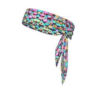 Colorful Sweet Lollipop Cupcake Donut Print Fashionable and Comfortable Headband for Stylish Workout Apparel Accessories