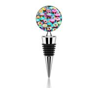 Colorful Sweet Lollipop Cupcake Donut Wine Stoppers Reusable Wine Bottle Stopper Decorative Champagne Stoppers Silicone Beverage Bottle Sealer Keep Fresh, Leakproof Wines Saver for Bar Party Decor