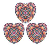 Colorful Symmetrical Pattern Car Air Freshener, 3 Pcs Love form Hanging Air Freshener Cards, Long Lasting Fragrance Scented Cards for Car, Home, Office Black-style