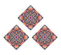 Colorful Symmetrical Pattern Car Air Freshener, 3 Pcs Rhombus Hanging Air Freshener Cards, Long Lasting Fragrance Scented Cards for Car, Home, Office Gray-style
