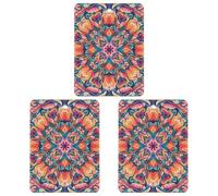 Colorful Symmetrical Pattern Car Air Freshener, 3 Pcs Square Hanging Air Freshener Cards, Long Lasting Fragrance Scented Cards for Car, Home, Office Gray-style