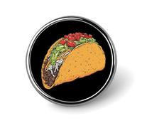 Colorful Taco Round Metal Badges Decorative Brooches