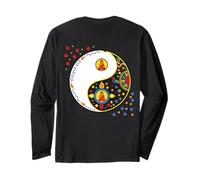 Colorful Taiji Yoga Qi Gong Tao Sign Symbol Yin Yang Buddha Long Sleeve T-Shirt