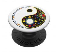 colorful taoism daoism sign symbol for tao yin and yang PopSockets Adhesive PopGrip