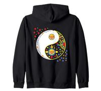 colorful taoism daoism sign symbol for tao yin and yang Zip Hoodie
