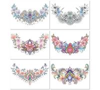 Colorful Temporary Tattoo Stickers With Flowers, Butterflies, And Wings On The Back - Realistic Tattoo Stickers 190 * 320mm A148