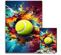Colorful Tennis 1000 Piece Jigsaw Puzzles for Adults Wooden Puzzles Family Game Night Fun, DIY Decorative Artwork 50x75CM/19.68x29.52inch